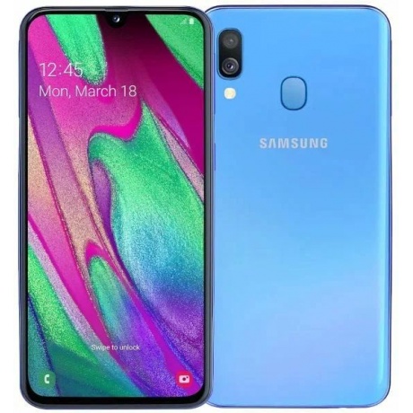 Смартфон Samsung Galaxy A40 64GB (2019) A405F Blue состояние хорошее - фото 1