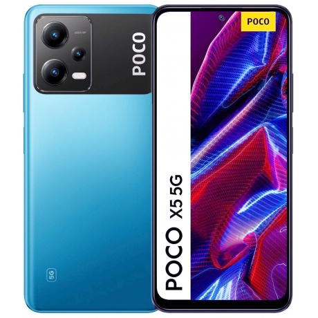 Смартфон Poco X5 5G 6/128Gb Blue - фото 1