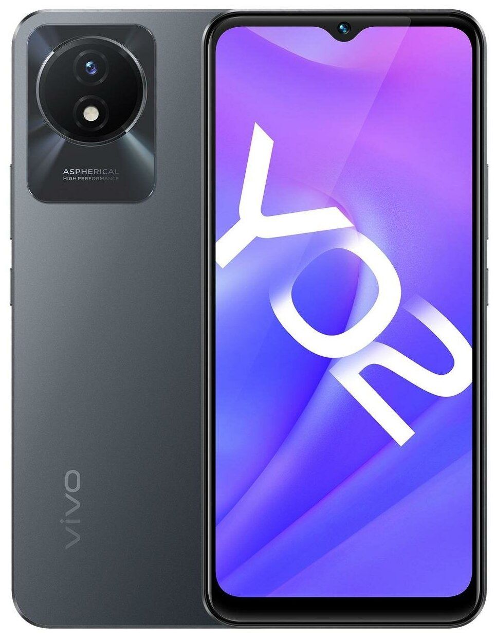 

Смартфон Vivo Y02 2/32Gb Space Grey, Серый