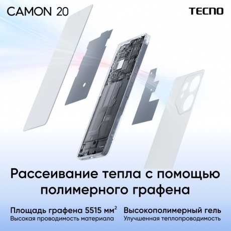 Смартфон Tecno Camon 20 8/256Gb Predawn Black - фото 15