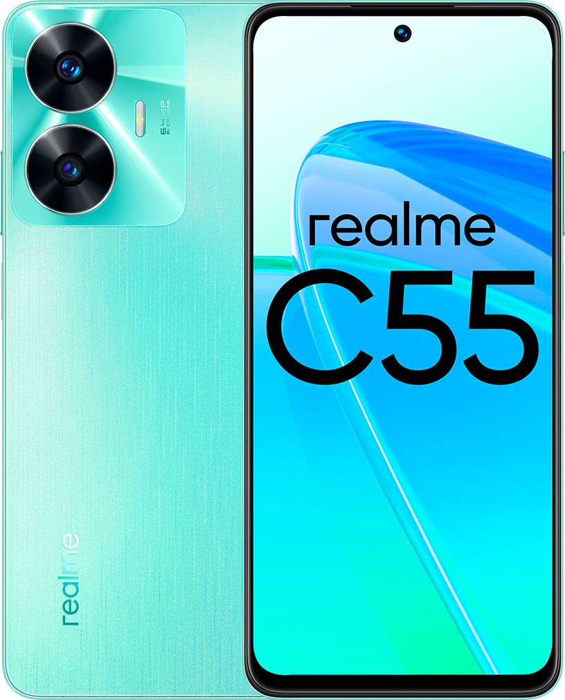 Смартфон Realme C55 8/256Gb Green iiif150 b2021 ip68 69k прочный смартфон 6 гб 64 гб 8000 мач восьмиядерный мобильный телефон nfc 5 86 hd mediatek helio g25 13mp камера