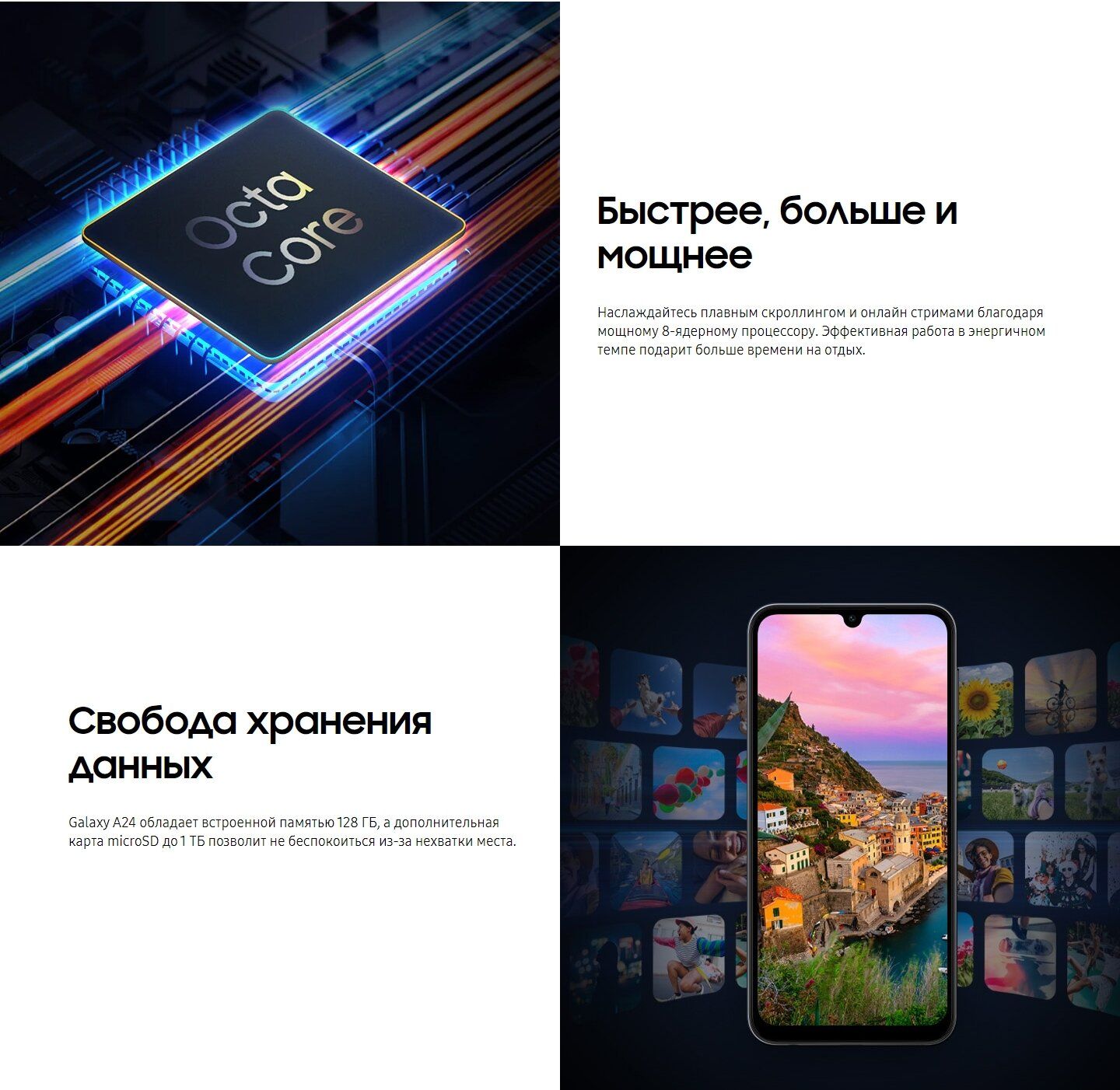 Смартфон Samsung Galaxy A24 6/128Gb (SM-A245FLGVSKZ) Green – купить в  России | интернет-магазин KotoFoto.ru