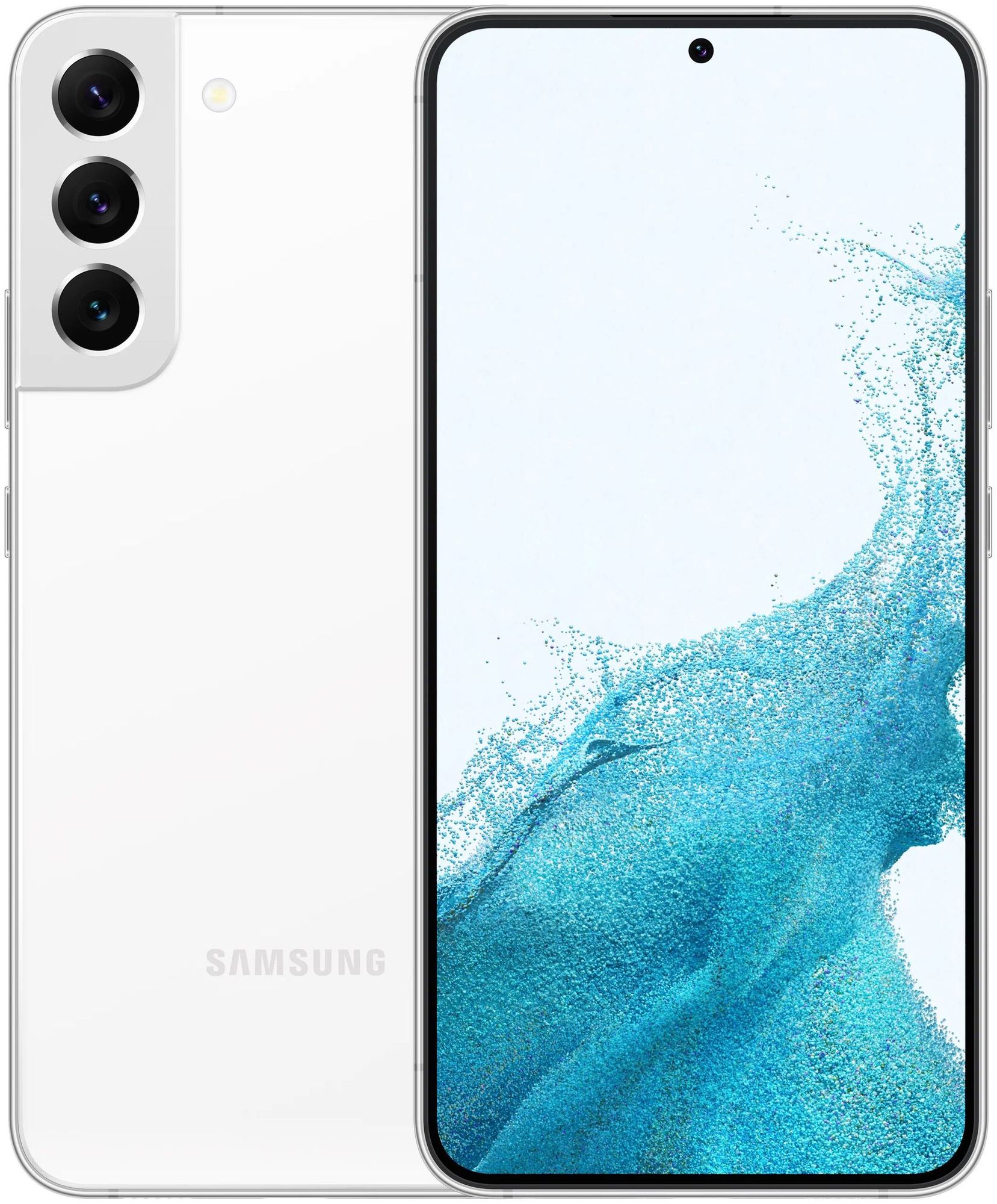 Смартфон Samsung Galaxy S22 5G 8/128GB White SM-S901EZWDMEA, цвет белый - фото 1