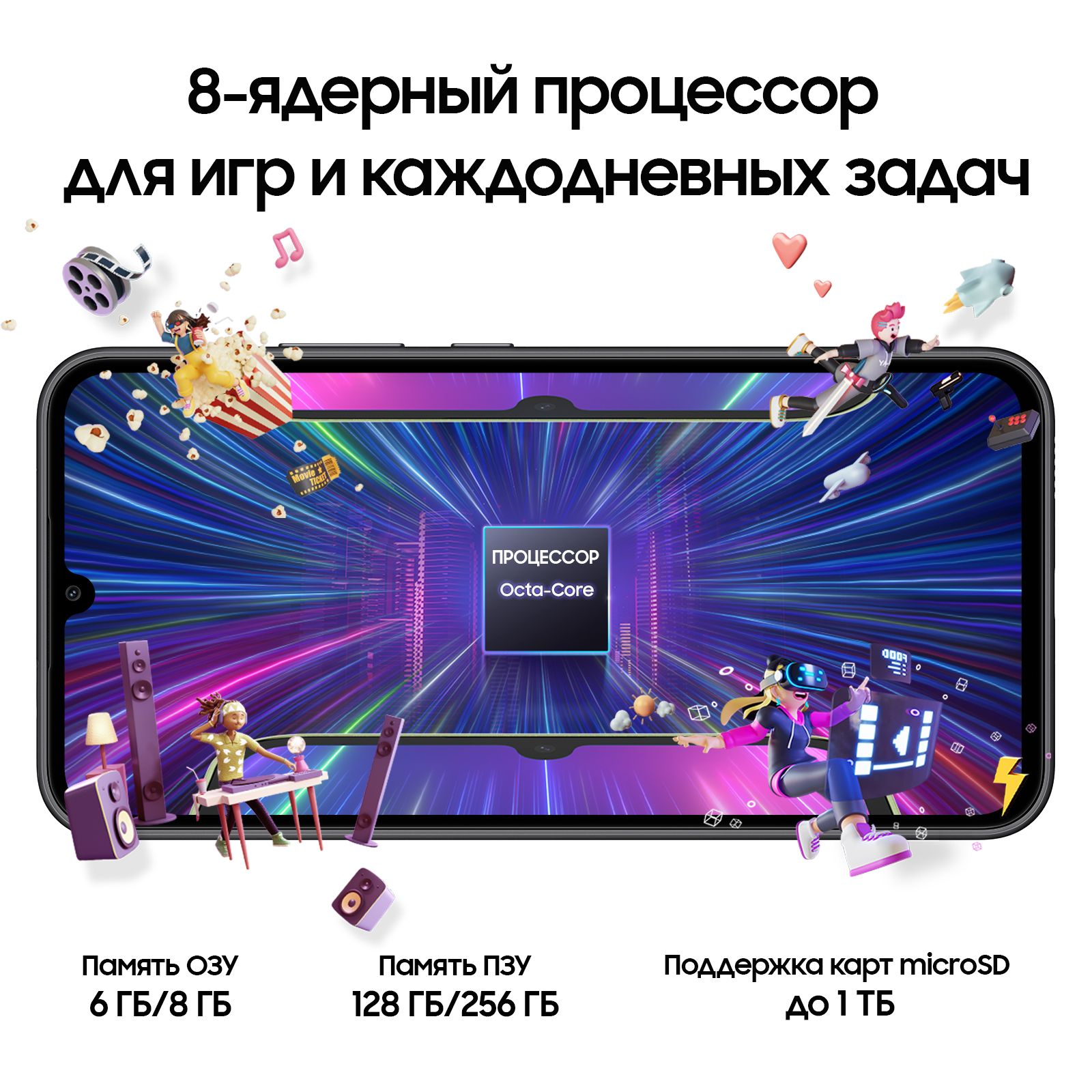 Смартфон Samsung Galaxy A34 6/128Gb (SM-A346EZKASKZ) Awesome Graphite –  купить в Санкт-Петербурге | интернет-магазин KotoFoto.ru