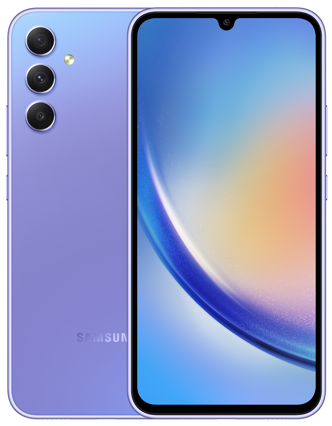 Смартфон Samsung Galaxy A34 5G 6/128Gb Awesome Violet SM-A346ELVASKZ, цвет лаванда - фото 1
