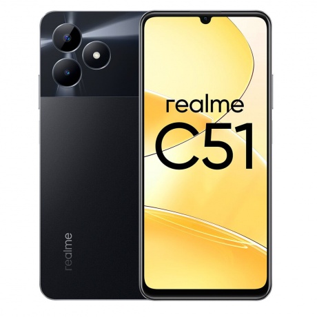 Смартфон Realme C51 4/128Gb Black - фото 2