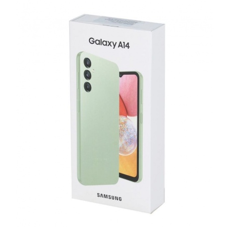 Смартфон Samsung Galaxy A14 4/64Gb (SM-A145FLGDMEA) Light Green - фото 8