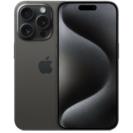 Смартфон Apple iPhone 15 Pro 128Gb (MTQ43ZA/A) Black Titan - фото 1