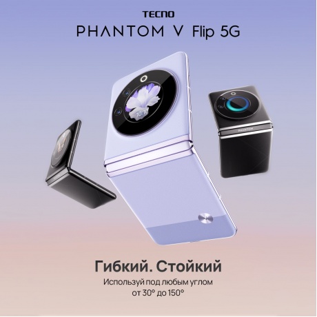 Смартфон Tecno Phantom V Flip 5G (AD11) 8/256Gb Iconic Black/черный - фото 4