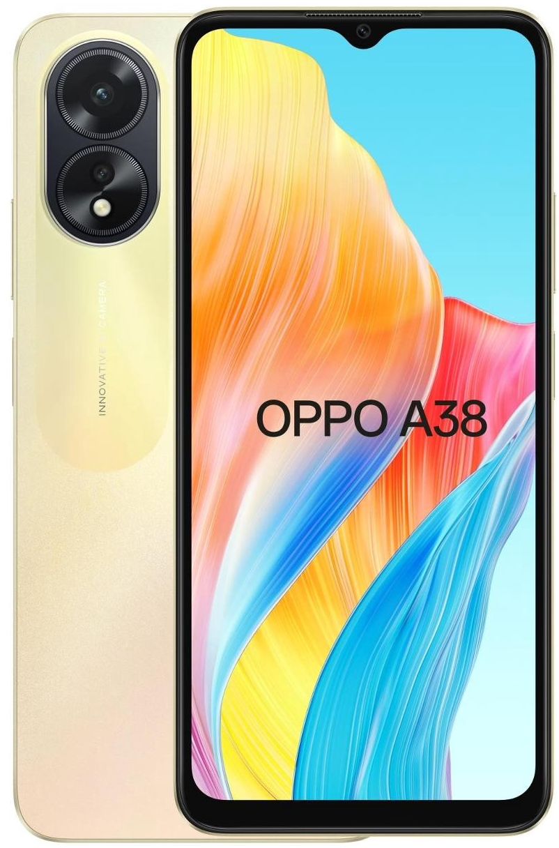 Смартфон OPPO A38 4/128Gb Золотой vivo iqoo z6 смартфон с 5 5 дюймовым дисплеем процессором snapdragon 6 64g plus 778 мач 80 вт 64 мп