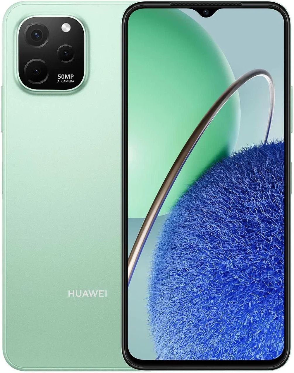 Смартфон Huawei Nova Y61 6/64Gb Mint Green силиконовый чехол туманность 2 на huawei nova 2 plus хуавей нова 2 плюс