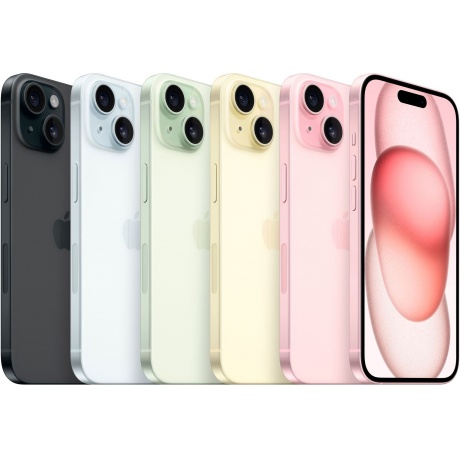 Смартфон Apple iPhone 15 256Gb (MTLK3CH/A) Pink - фото 8