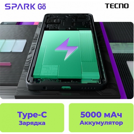 Смартфон Tecno Spark Go 2024 4/128Gb Gravity Black - фото 7