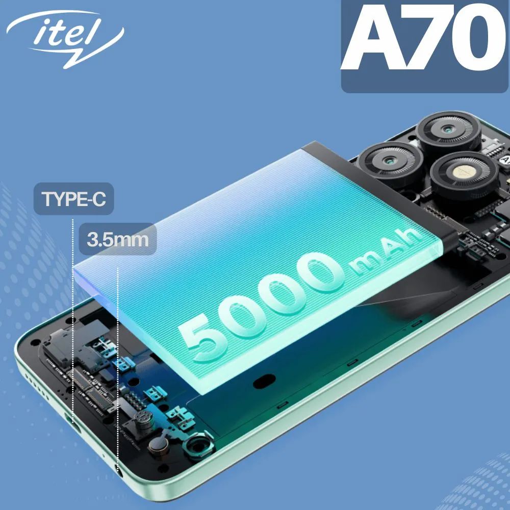 Смартфон Itel A70 4/256Gb Azure Blue - фото 10
