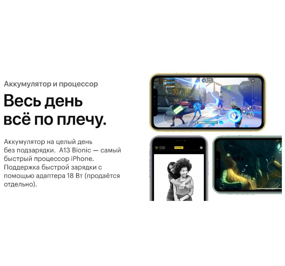 Смартфон Apple iPhone 11 64Gb (MHDA3X/A) Black - фото 15