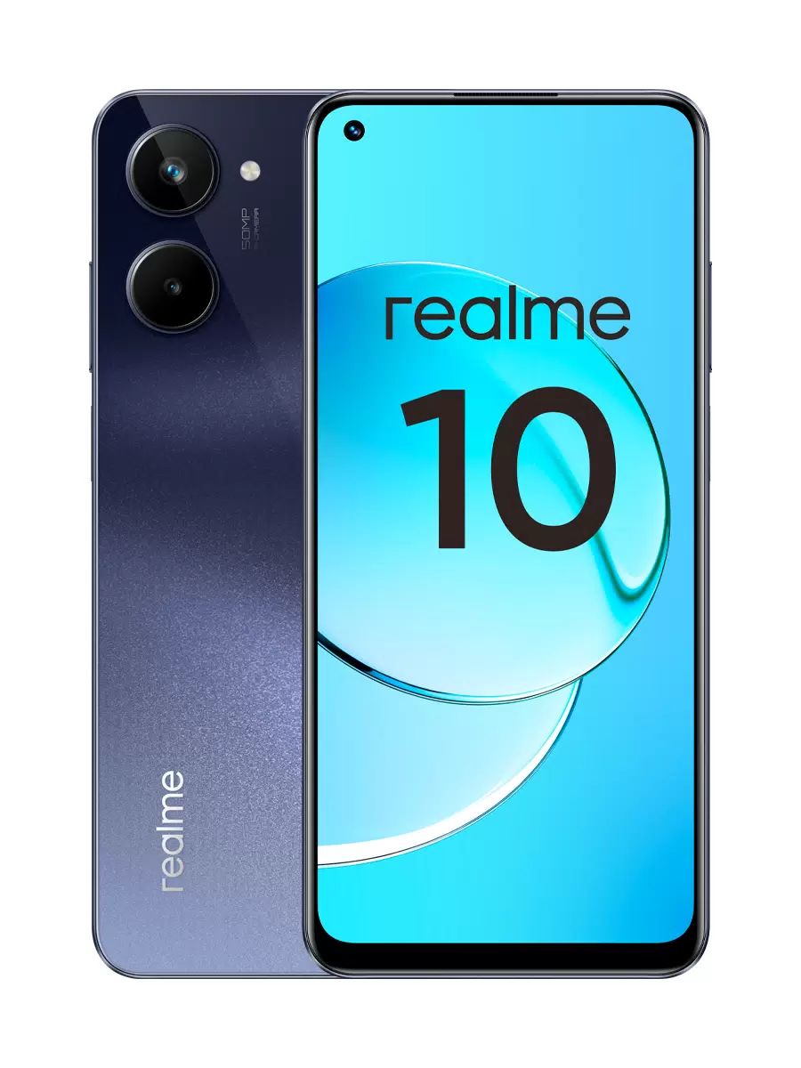 Смартфон Realme 10 8/256Gb Black отличное состояние; смартфон realme 10 8 256gb белый