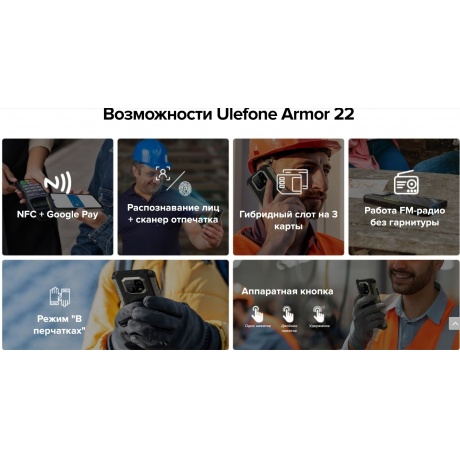 Смартфон Ulefone Armor 22 8/128Gb Green - фото 38