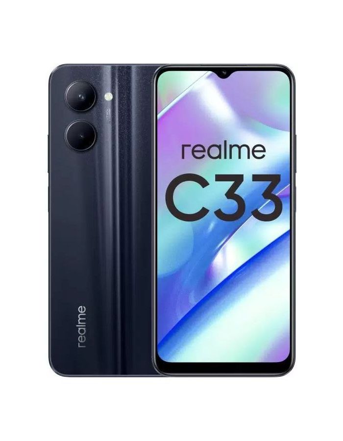 Смартфон Realme C33 4/128Gb Black хорошее состояние смартфон realme 8i 4 128gb space black rmx3151