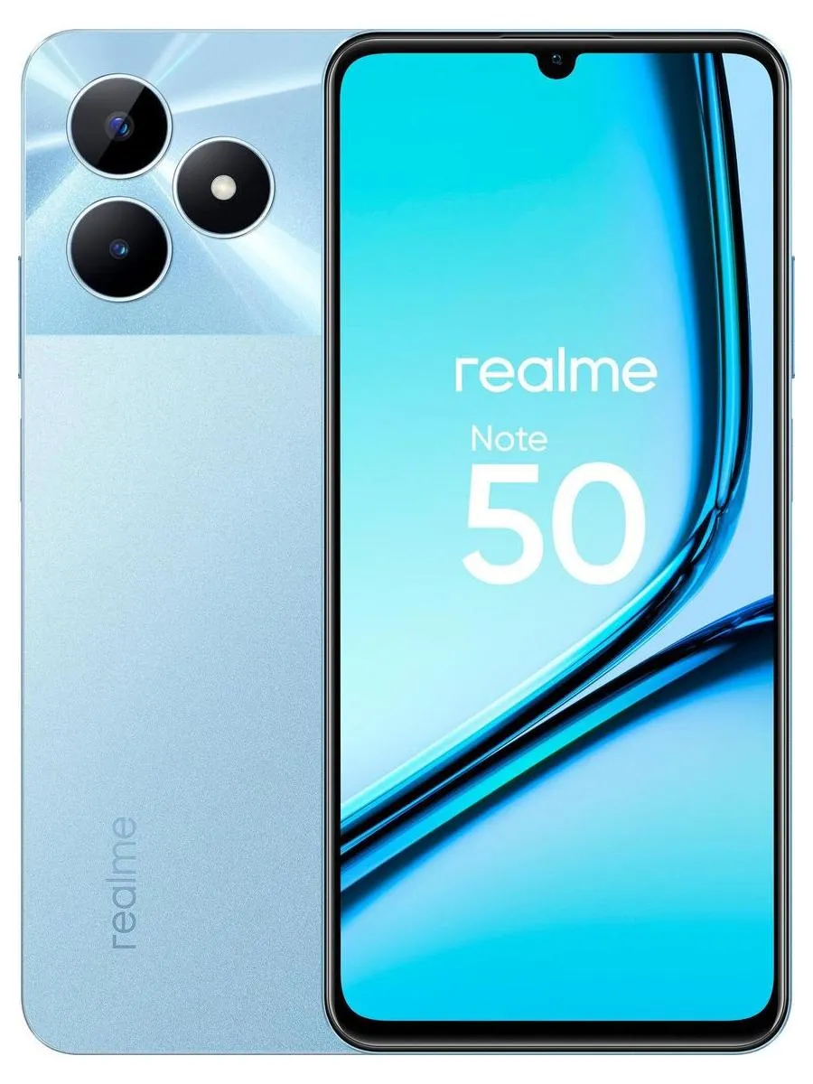 Смартфон Realme Note 50 3/64Gb Sky Blue - фото 1