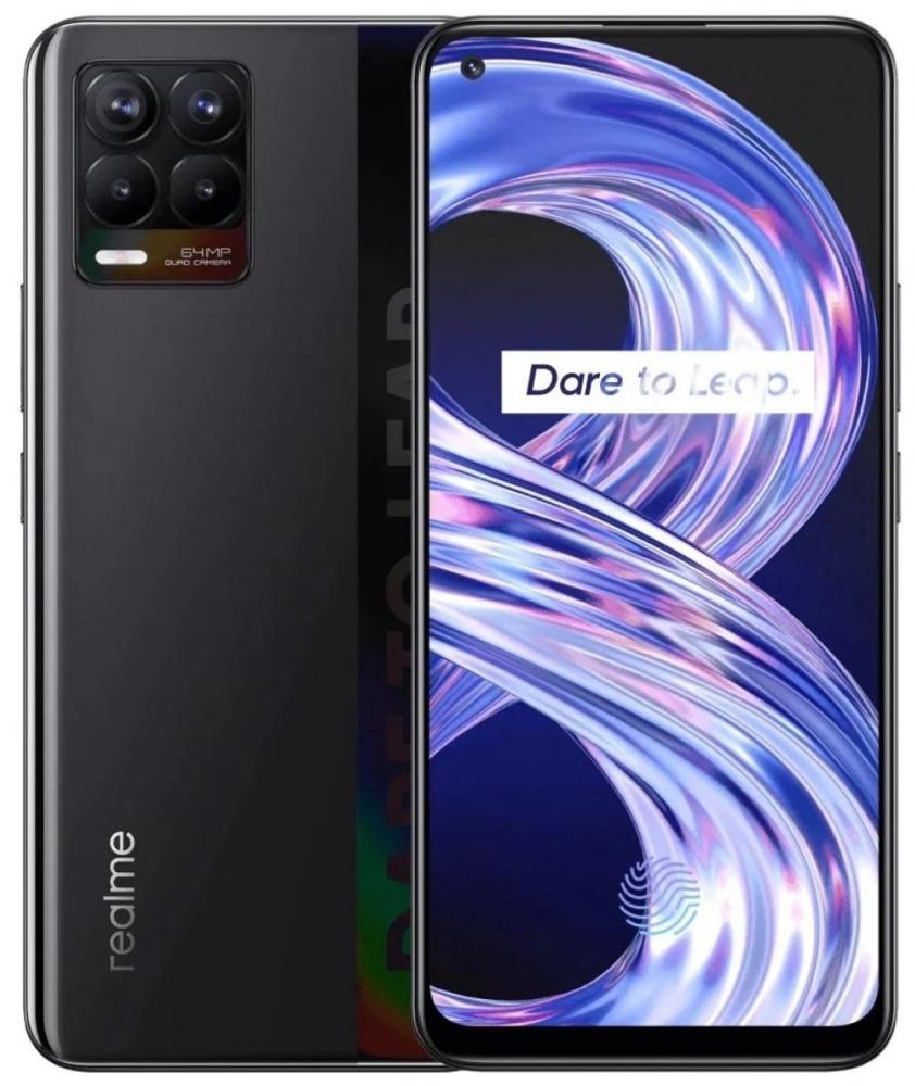 Смартфон Realme 8 6/128Gb Black Logo отличное состояние; смартфон realme 8 6 128gb black
