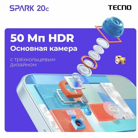 Смартфон Tecno Spark 20C 4/256Gb Gravity Black - фото 24