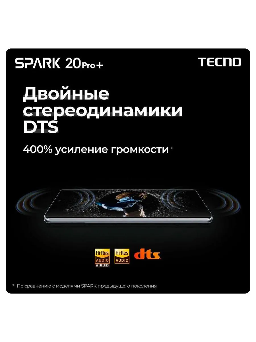 Смартфон Tecno Spark 20 Pro+ 8/256Gb Lunar Frost - фото 21