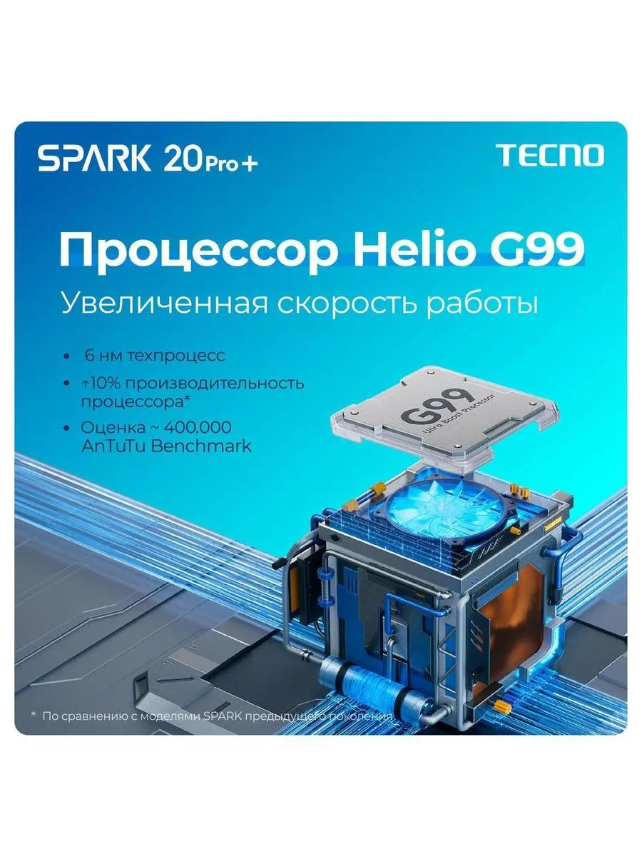Смартфон Tecno Spark 20 Pro+ 8/256Gb Lunar Frost - фото 24