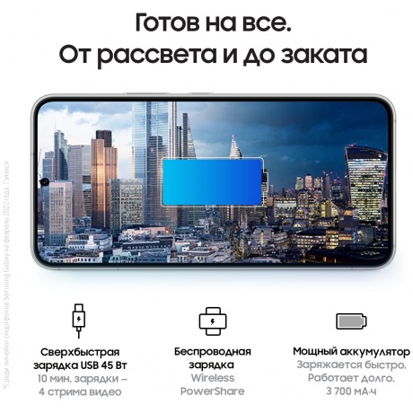 Смартфон Samsung Galaxy S22 8/256Gb White SM-S901BZWGCAU - фото 20
