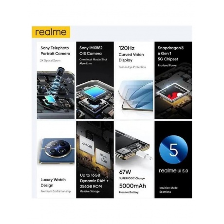 Смартфон Realme 12 Pro 5G 12/512Gb Beige - фото 3