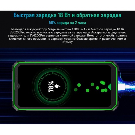 Смартфон Blackview BV6200 Pro 6/128Gb Green - фото 13