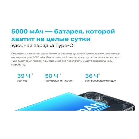 Смартфон Infinix Smart 8 4/128Gb White - фото 26