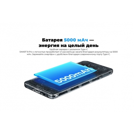 Смартфон Infinix Smart 8 Pro 8/128Gb Galaxy White - фото 19