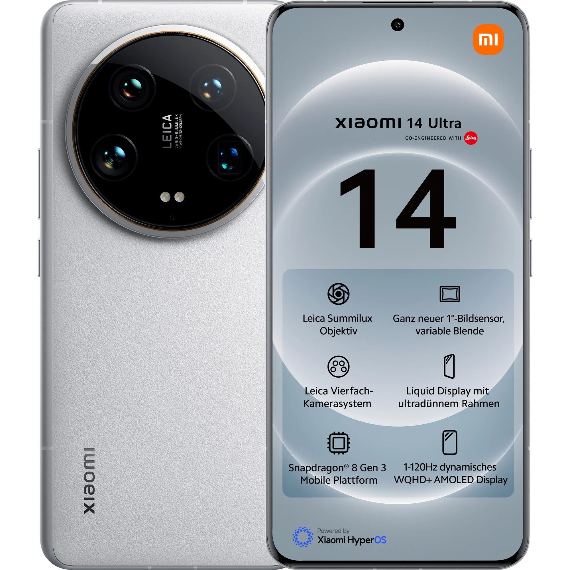 Смартфон Xiaomi 14 Ultra RU 16/512Gb White смартфон xiaomi 14 12 512gb белый