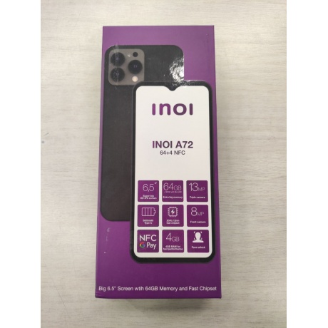 Смартфон INOI A72 4/64Gb NFC Black хорошее состояние - фото 5