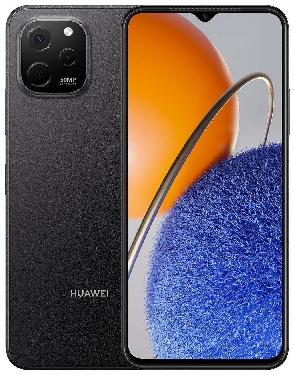 Смартфон Huawei Nova Y61 4/128Gb Black силиконовый чехол на huawei nova 2 молнии 7 для хуавей нова 2