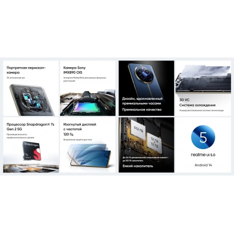 Смартфон Realme 12 Pro+ 5G 8/256Gb Blue - фото 18