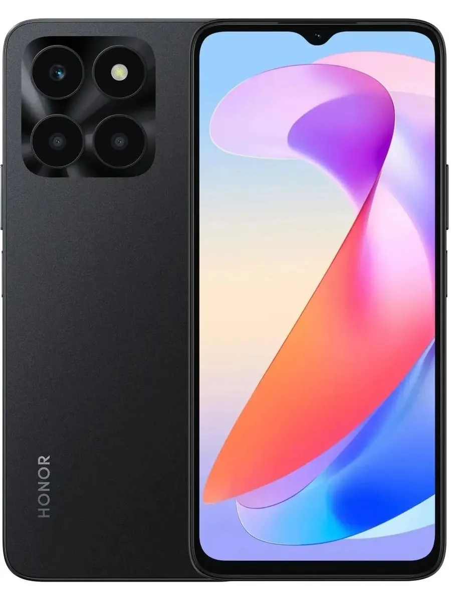 Смартфон Honor X6A 4/128Gb (5109ATKH) Black - фото 1