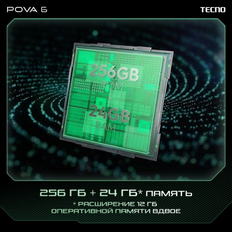 Смартфон Tecno Pova 6 12/256Gb Blue - фото 27