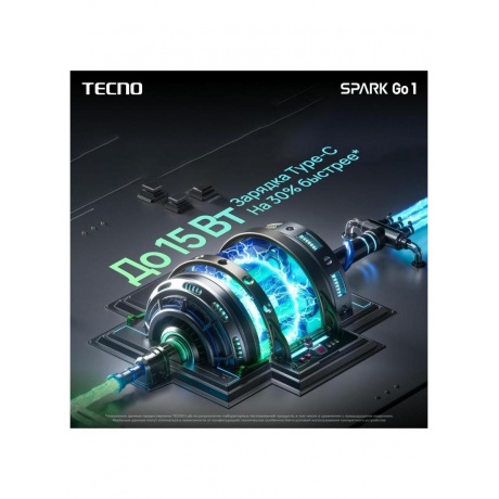 Смартфон Tecno Spark Go 1 4/128Gb Startrail Black - фото 18