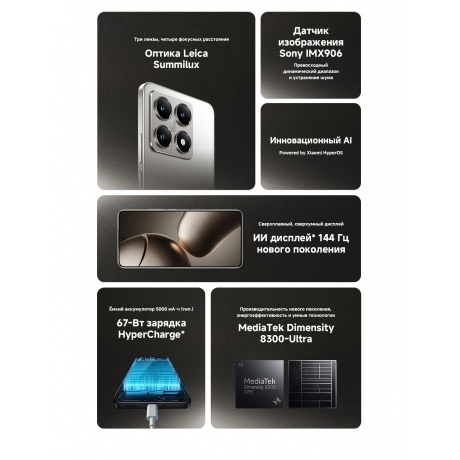Смартфон Xiaomi 14T 12/512Gb Titan Grey - фото 13