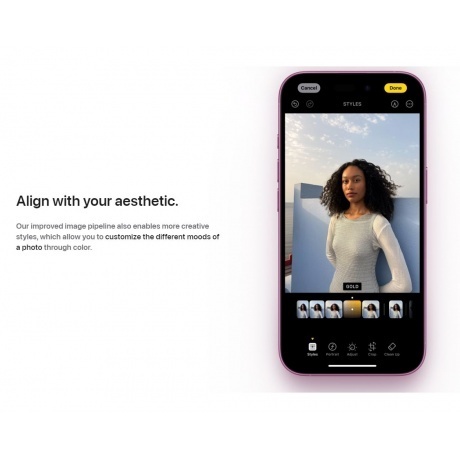 Смартфон Apple iPhone 16 128Gb (MYE73HN/A) Black - фото 15