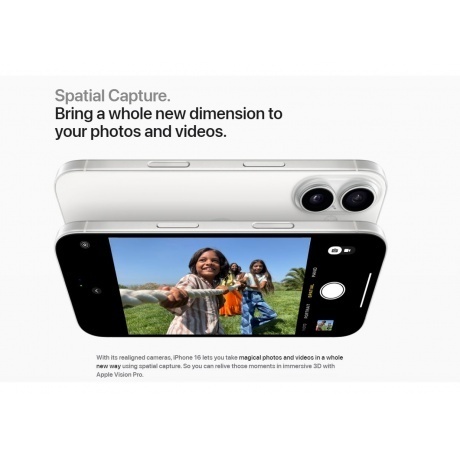 Смартфон Apple iPhone 16 128Gb (MYE93HN/A) White - фото 8