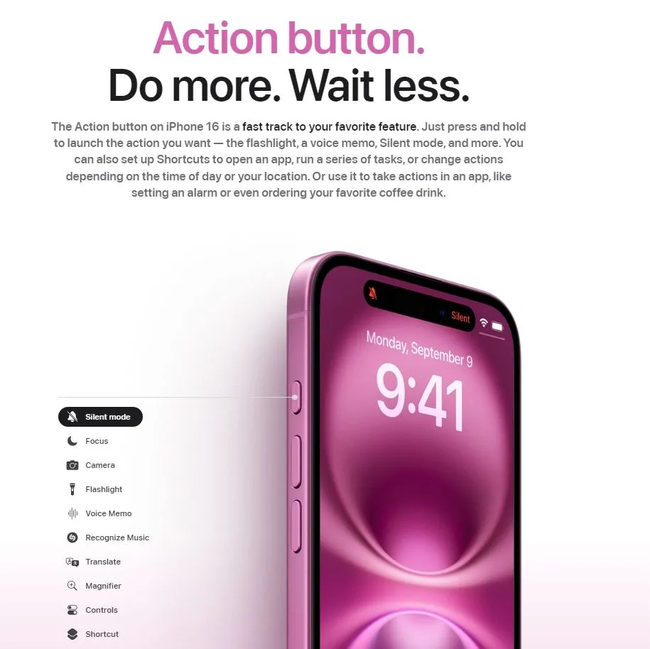 Смартфон Apple iPhone 16 128Gb (MYEA3HN/A) Pink - фото 17