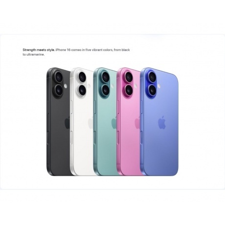 Смартфон Apple iPhone 16 128Gb (MYEC3HN/A) Ultramarine - фото 16