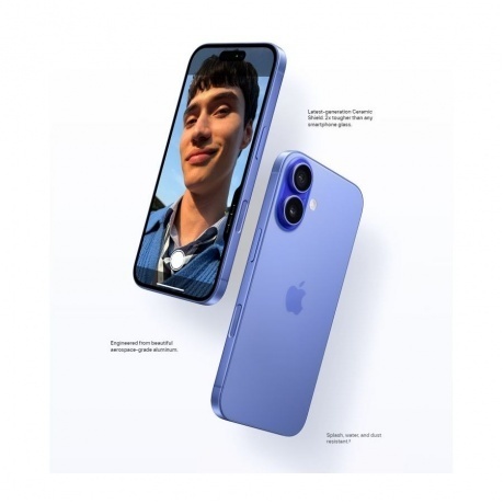 Смартфон Apple iPhone 16 256Gb (MYEH3HN/A) Ultramarine - фото 22