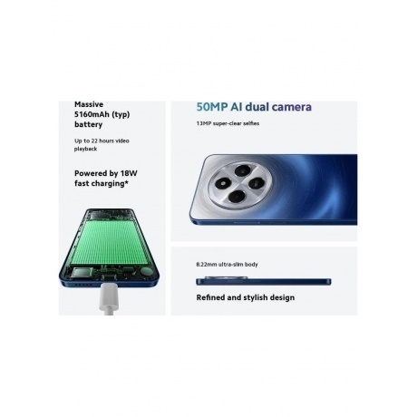 Смартфон Xiaomi Redmi 14C 4/128Gb Dreamy Purple - фото 15