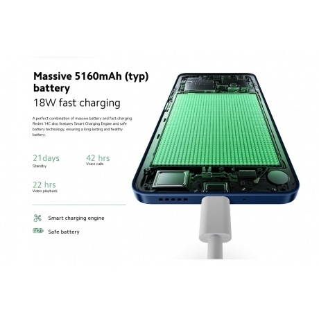 Смартфон Xiaomi Redmi 14C 4/128Gb Midnight Black - фото 25