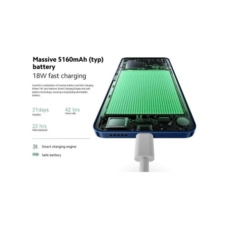 Смартфон Xiaomi Redmi 14C 4/128Gb Sage Green - фото 26