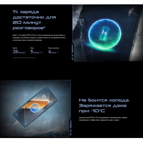 Смартфон Tecno Pova 6 Neo 8/128Gb Comet Green - фото 15