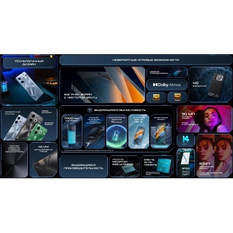 Смартфон Tecno Pova 6 Neo 8/128Gb Comet Green - фото 37